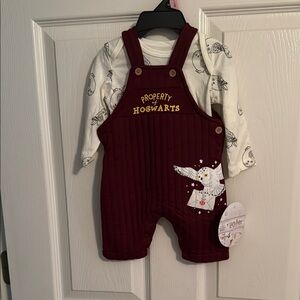 Hogwarts Maroon Kids Overalls